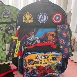 Marvel Avengers Blue and Red Backpack Set